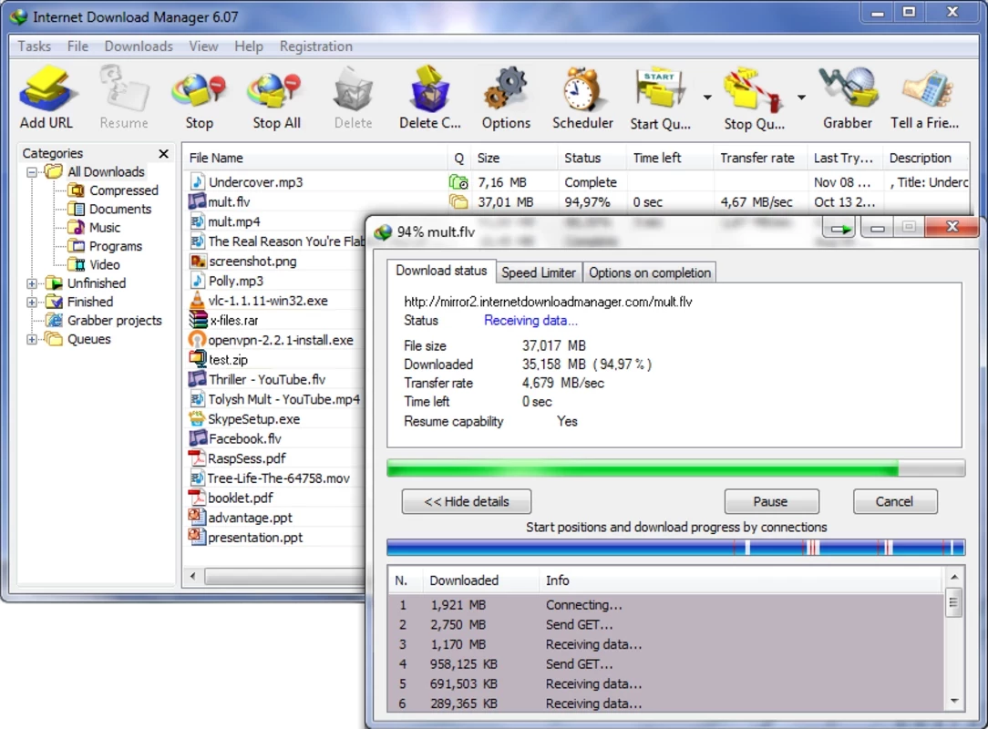 Internet Download Manager — 스크린샷 1